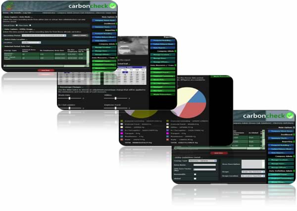 screen shots of carbon management software